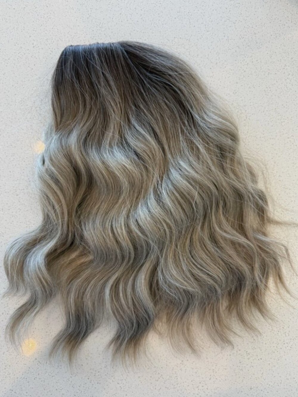 Ombre Brown Blonde Lace Front Synthetic Wig 13x4 Pre-Styled Natural Look 16 in